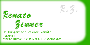 renato zimmer business card